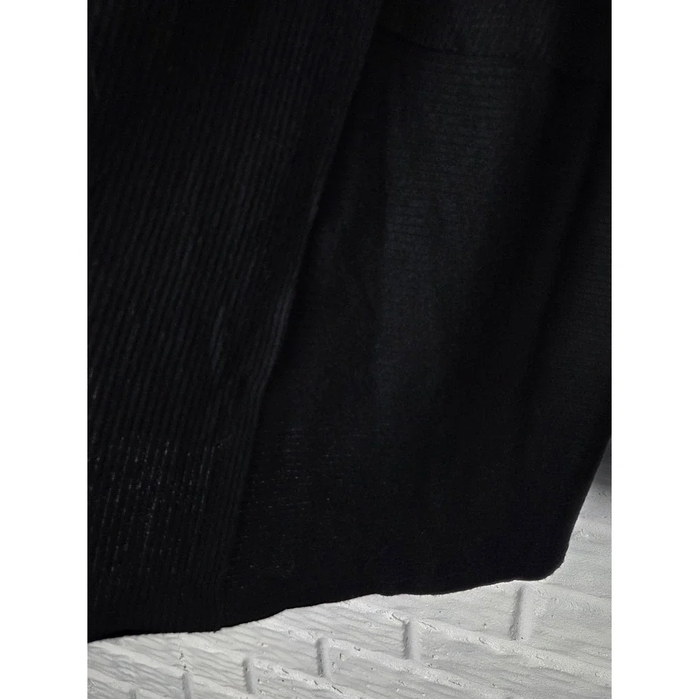 MICHAEL STARS open front cardigan Women's Medium lightweight sweater black NWT - Picture 3 of 7